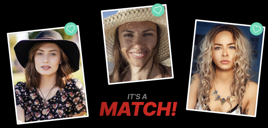Profil Tinder de femmes matchées par nos clients